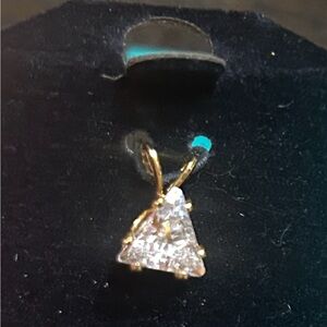 Elegant Gold and Silver Triangle Pendant